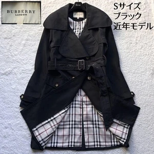 Burberry London Trench Coat Nylon Nova Check Black Women's - Picture 1 of 10