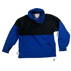 Vintage 90’s EMS Jacke Kapuze schwarz blau Gore Tex Eastern Mountain Sport Vent Large - Bild 1 von 7