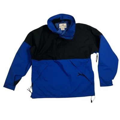 VTG 90’s EMS Jacket Hood Black Blue Gore Tex Eastern Mountain Sport Vent Large - Image 1 of 4