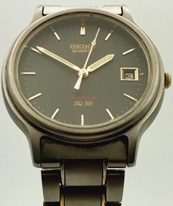 Vintage (2005) Seiko SQ50 35mm Titanio Cal. Reloj clásico 7N42 unisex 5 ATM - Imagen 1 de 7