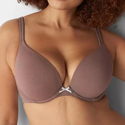 Sujetador de inmersión Lane Bryant Cacique Cotton Boost 40F *Topo profundo* ¡NUEVO CON ETIQUETAS! Foto 1 de 3