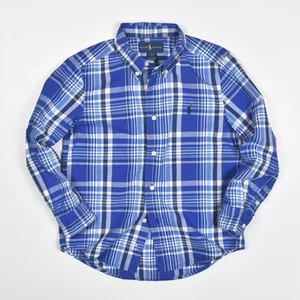 POLO Ralph Lauren 6 Jahre Kinder Jungen kariertes Button-Down Hemd Freizeit blau - Bild 1 von 5