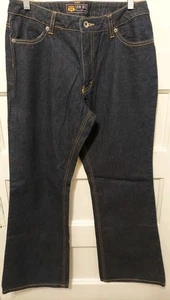 Pantalones de mezclilla azules acampanados de algodón talla 12 de tiro bajo promedio nuevos sin etiquetas Route 66 para dama - Imagen 1 de 8