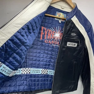 Wilsons Leather Racing Vintage Biker Jacket Motorcycle Harley Davidson Carhartt - Picture 1 of 14