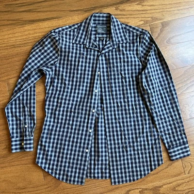 Covington 男式蓝色长袖纽扣正装衬衫 - 34/35 码 — 第 1/4 张图片