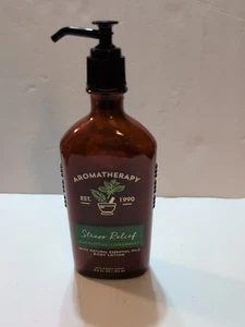 Bath & Body Works Aromatherapy 1990 STRESS RELIEF Eucalyptus Spearmint Lotion - Picture 1 of 2