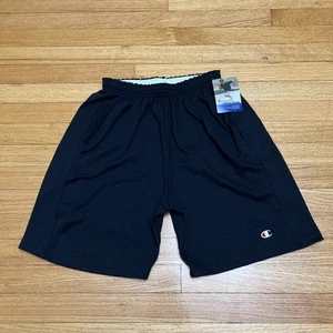 Pantalones Cortos Jersey Vintage Nuevos con Etiquetas Años 90 Champion Algodón Medianos 32 34 Negro Ancho - Imagen 1 de 8