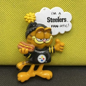 Prendedor Fan-Atic NFL Garfield Pittsburgh Steelers Vintage 1981 - Imagen 1 de 7