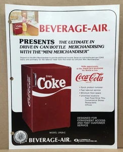 1985 COCA~COLA - BEVERAGE-AIR MINI MERCHANDISER SHEET with INFORMATION - Picture 1 of 7