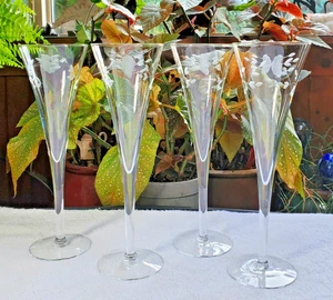 Princess House Heritage 4 Fluted 10" Champagnes - Picture 1 of 9