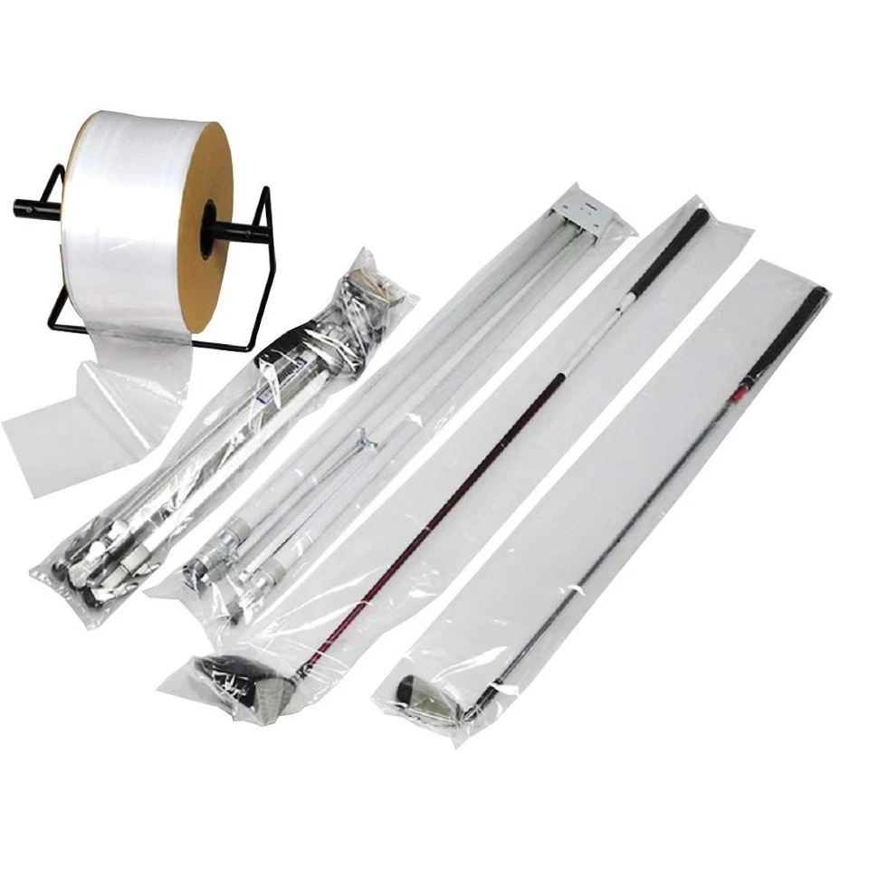 透明聚乙烯管 - 2 密耳 36 英寸至 48 英寸宽 - 定制塑料塑料袋 2150 英尺 — 第 1/1 张图片