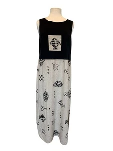 Vintage Studio C Maxi Tank Kleid Leinen Art To Wear Lagenlook Minimalistisch Gr. 16 - Bild 1 von 8