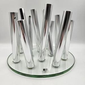 Philippi Tubular Bouquet Flower Bud Vase Aluminum Modern Industrial Space Age  - Picture 1 of 7