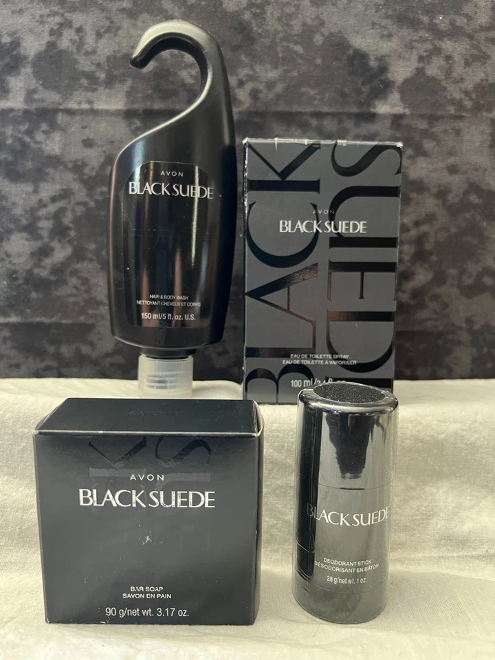 Nueva Colección AVON Gamuza Negra Colonia, Desodorante en Barra o Jabón en Barra Foto 1 de 1