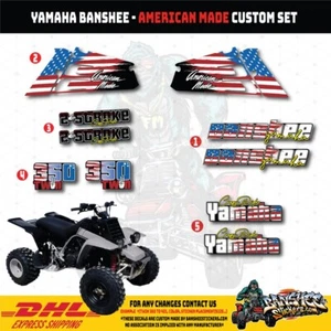 Yamaha Banshee 350 TWIN Custom Graphics Decals Stickers AMERICAN MADE New VINYL - Picture 1 of 4