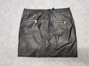 H&M Rock Damen Gr. 46 Schwarz Taschen Glänzend Leicht Minirock Elegant Sexy - Bild 1 von 9