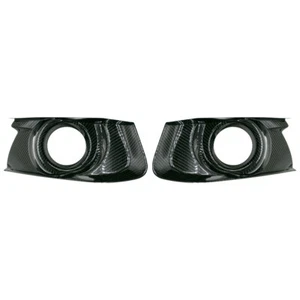 Real Carbon Fiber Fog Light Lamp Bezels For 2015–2017 Ford Mustang S550 - Picture 1 of 3