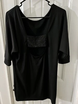 Топ танкини женский Carmen Marc Valvo XS/S эластичная футболка с блестками черный - Изображение 1 из 4