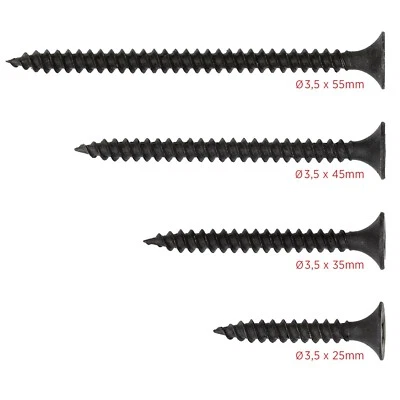 WKRET-MET/KLIMAS Schnellbauschrauben Feingewinde 3,5 25/35/45/55mm Trockenbauschrauben Gipskarton