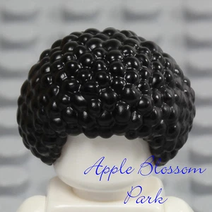 NEW Lego Minifig BLACK HAIR - Male/Female Boy Short Curly Afro Bubble Head Gear - Picture 1 of 9