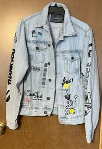 Trademark Brooklyn Cloth Denim Jean Jacket Graphic Painted NY Size Small - Picture 1 of 21