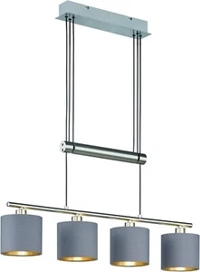LED-Pendelleuchte Design 4 Stoffschirmen Leuchte Höhe verstellbar Decke Leuchte - Bild 1 von 5