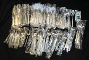 Vintage ONEIDA Cube USA Easton Glossy 99 Pieces Lot Stainless Steel Flatware NEW - Picture 1 of 7