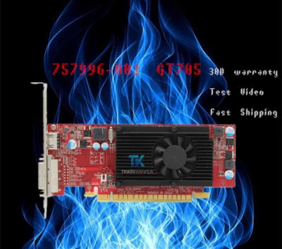 757996-001 GT705 Graphics card for nVIDIA GT 705 Emu2 FH 1GB DDR3 Tested - Image 1 of 4