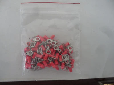 AMP 22-180 Tyco Ring & Spade Tongue Terminal PIDG Elec. Connectors (x100) - Image 1 of 3