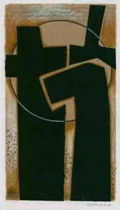 Krabbe, Norbert (1951 Demmin, lebt in Koserow/Usedom)  "C 7" Collage Informel - Bild 1 von 5