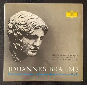 HERBERT VON KARAJAN BRAHMS Ein Deutsche Requiem Import 2 LPs M/VG Yellowing - Picture 1 of 15