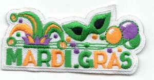 MARDI GRAS Iron On Patch Holiday Celebration New Orleans Louisiana - Picture 1 of 1
