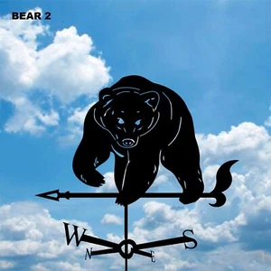 Veleta de metal Bear 2 corte plasma decoración de techo - Imagen 1 de 8