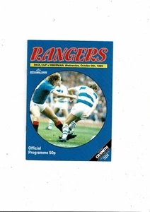 1985/86 Rangers v Hibernian Scottish League Cup Semi Final Programme - Picture 1 of 2