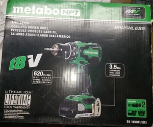 Metabo HPT 1/2" 13mm 18V Cordless Driver Drill w/2 Batteries & Charger /Bag New - Picture 1 of 8