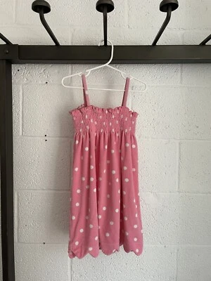 EUC HANNA ANDERSSON розовый со сборками махровый трикотаж платье плавать прикрыть 110 США 5 - Изображение 1 из 4