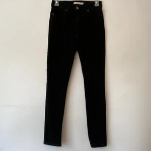 Levis 711 Skinny Jeans Womens 27 x 28.5 Actual Measurement Black 5 Pocket Ankle - Picture 1 of 16