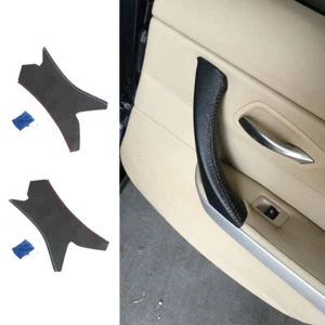 NEW Hand Sew Door Handle Leather Cover Trim For BMW 3 Series E90 E91 2005-2012 - Picture 1 of 5
