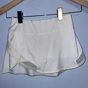 Lucky in Love Girls Tennis Pickleball Golf Skort Small 7-8 White Ruffle - Picture 1 of 5
