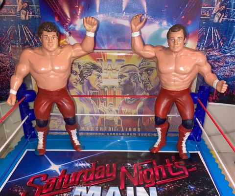 The British Bulldogs (1986 Tag Team Series) LJN 8" Inch Action Figure WWF (VG) Cover