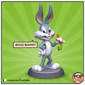 Bugs Bunny | POP | CHIBI | 60mm base | 1:20 | 3D print | Model Kit - Picture 1 of 2