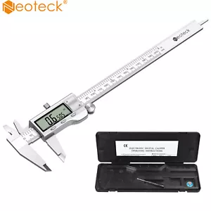 Neoteck Digitaler Messschieber Schieblehre 200mm LCD Edelstahl Messlehre Messen - Bild 1 von 12