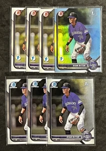 Ryan Ritter 2022 Bowman Draft 1ª Edición Azul Cielo Cromo Lote #BDC-136 Rockies - Imagen 1 de 1