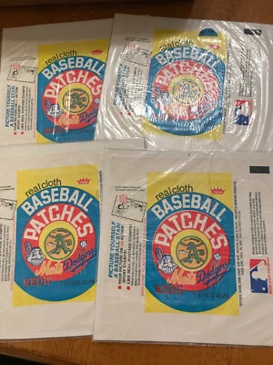 LOT OF (13) 1974 FLEER REAL CLOTH BASEBALL PATCHES WRAPPERS - Image 1 of 2