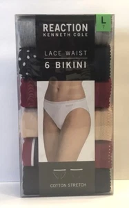Reaction Kenneth Cole 6 Stück Damen Spitzen Taille Bikini Abstrakt/Streifen - Bild 1 von 6