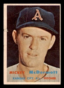 1957 Topps Baseball #318 Mickey McDermott PR *f1