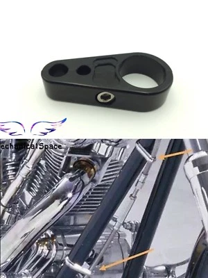 Soporte de abrazadera de cable de embrague de freno de manillar de motocicleta de 1" fijación para bicicleta Harley Foto 1 de 4