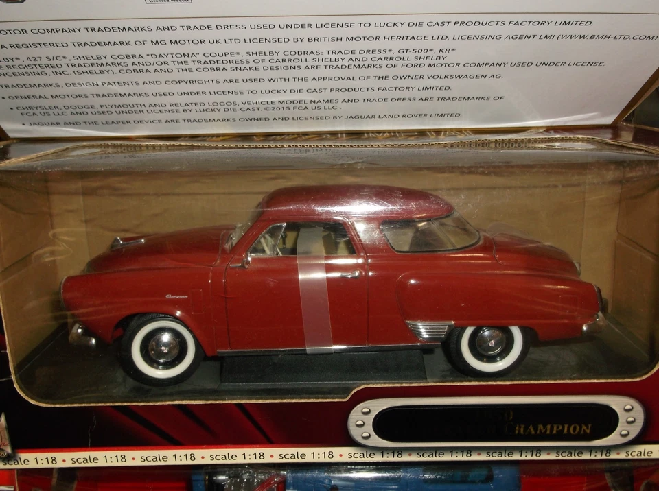 Road signature 1/18 1950 studebaker champion red NIB - Image 1 of 1