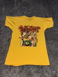 Rarissimo umorismo cartoni animati scuola aule affollate 1981 vintage M/L giallo - Foto 1 di 17