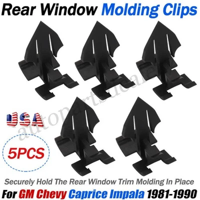 5x For GM Rear Window Headliner Garnish Moulding Clip 81-90 Chevy Caprice Impala - Image 1 of 4